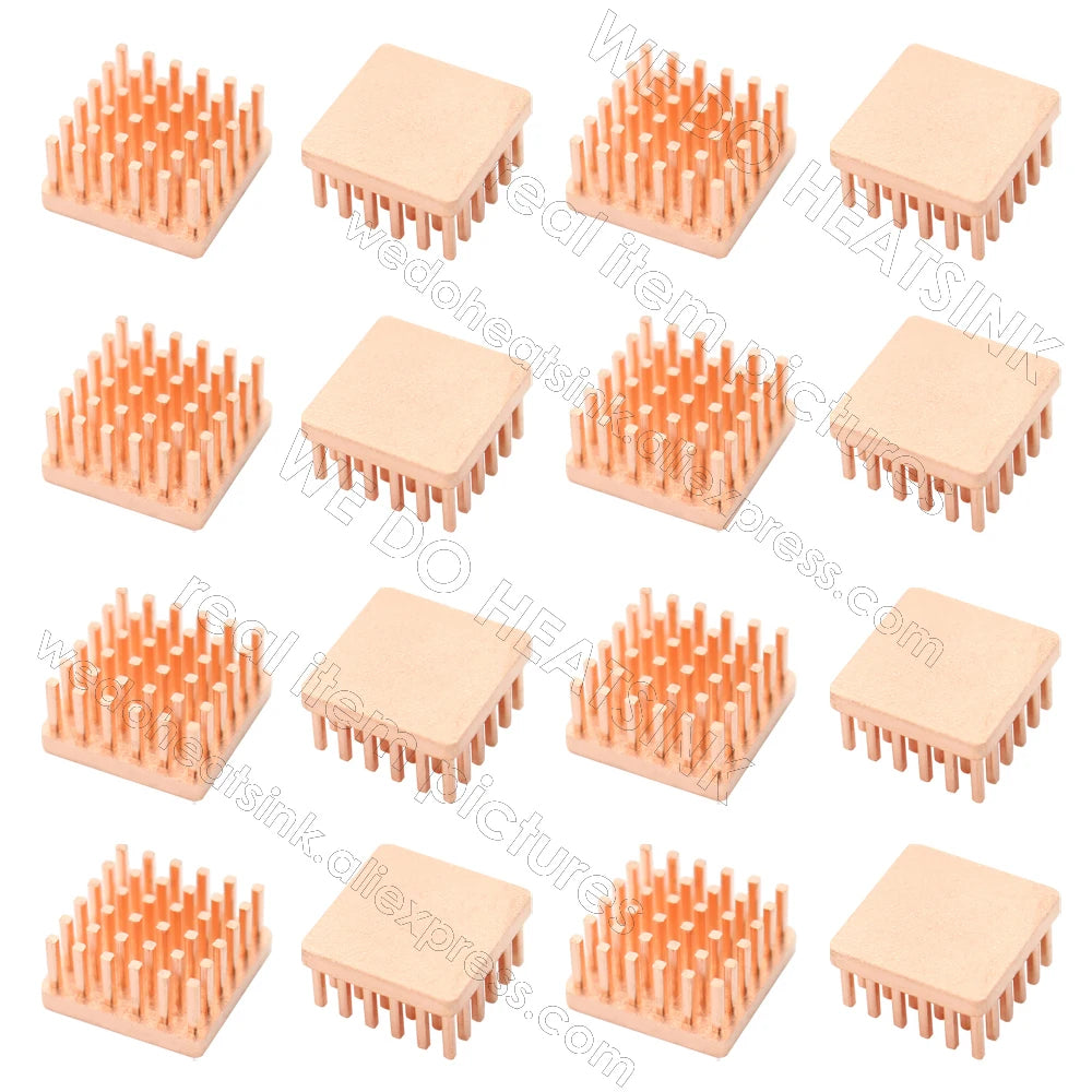 WE DO HEATSINK 10x10xmm 15x15x5mm 15x15x7mm Without or With Thermal Pad Square Pure Copper Heat Sink