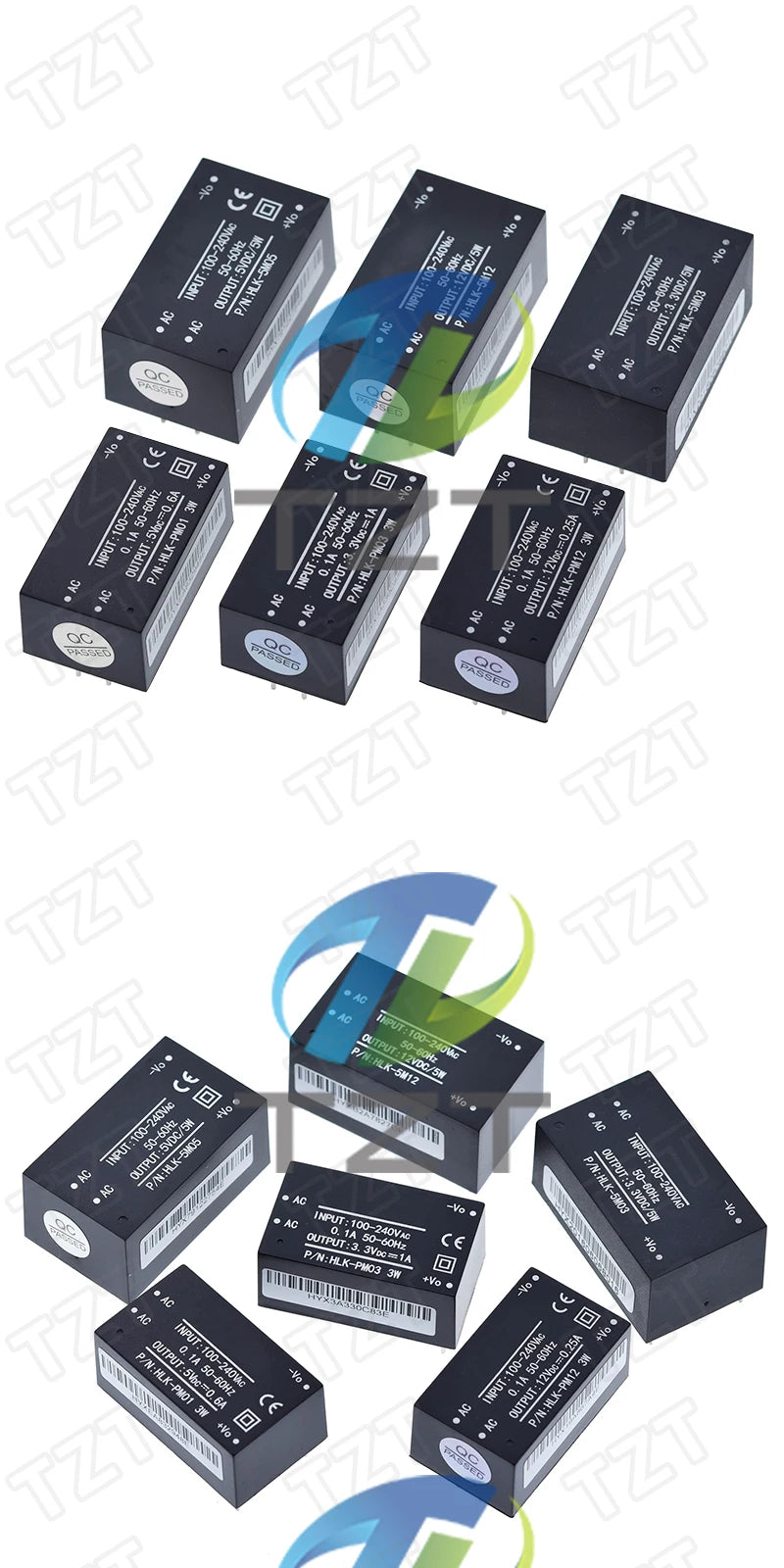 GREATZT HLK-PM01 HLK-PM03 HLK-PM12 AC-DC 220V to 5V/3.3V/12V Mini Power Supply Module Intelligent Household Switch HLK-5M05