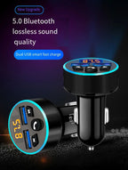 Car Bluetooth Receiver with Lossless Audio Quality MP3 Player, Car Adapter with Cigarette Lighter Socket and Charger