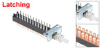 1Pc Interlock/Latching Push Button Switch Piano Type 6/12/18/24Pin 1/2/3/4/5/6/7/8 Row Straight Through Hole Straight Key Switch