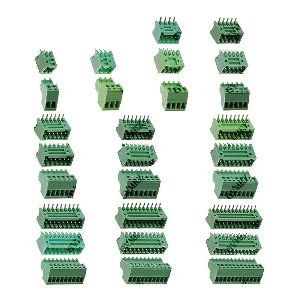 5Set 15EDG 2.54mm PCB Seal Screw Terminal Block 2 ~ 12 Pin KF15EDG Female Socket Pin Header Wire Connector +2.54 Male Plug 9P