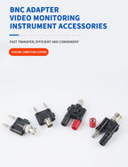 Coaxial RF Adapter: BNC Banana to Two 4mm Banana Male Female Jack 3Way Splitter