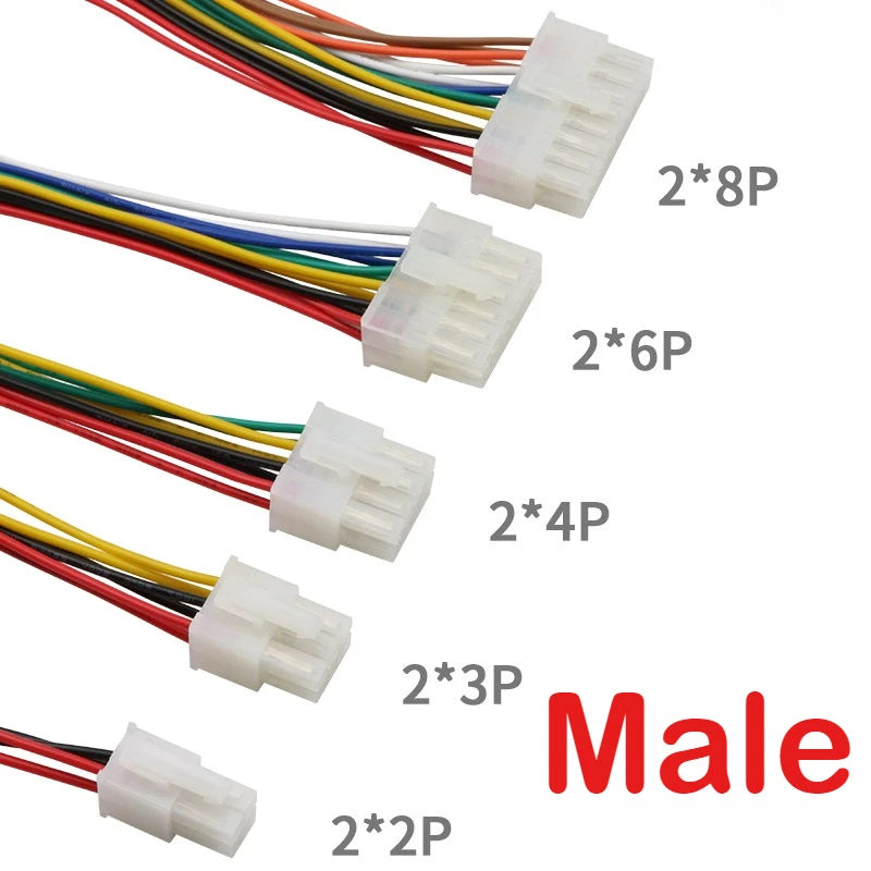 10pcs 5557 5559 0.75mm2 18AWG Terminal Cable 2P 3P 4P-24P MX4.2 Male Female Plug Air Docking Extension Computer Auto CarHarness