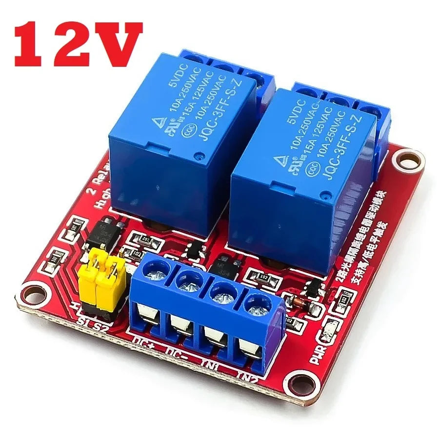 1 2 4 6 8 Channel 5V 12V 24V Relay Module Board Shield with Optocoupler Support High and Low Level Trigger for Arduino