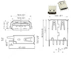 5PCS USB Interface Socket Type A Standard Port Female Male Solder Jacks Connector DIP Straight Vertical Bend Needle PCB Socket