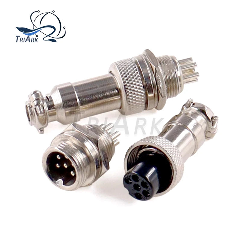 GX12 Aviation Circular Connector GX12-2Pin 3pin 4pin 5pin 6pin 7pin Male Female 12MM M12 Fixed Rear Nut Plug Socket