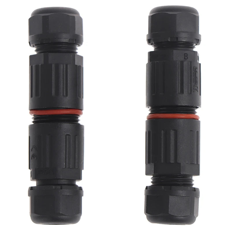 2 Pin 3 Pin Outdoor Plug Socket Straight Quick Screw Connection IP68 Industrial Electrical Waterproof Wire Cable Connector