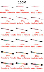 10PCS 2.54MM Pitch Wire Dupont Line Female to Female 1P2 3 4 5 6 Pin Dupont Cable Connector JUMPER Cable Wire for PCB 3D Printer