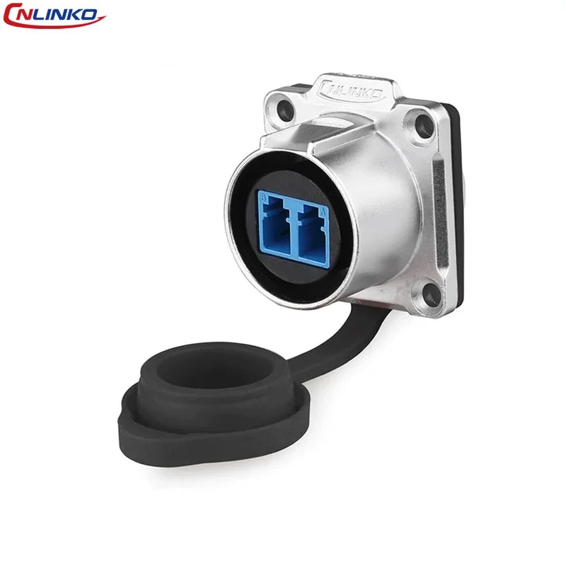CNLINKO M24 Fiber Optic Connector LC High Performance Single Mode Conenctor Quick Assembly Waterproof IP68 for Networking FTTH