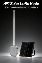 HP1 High Power LoRa Module Wismesh 1w Booster Starter Kits with 20w Solar Power System 6dBi Fiberglass Antenna Mount