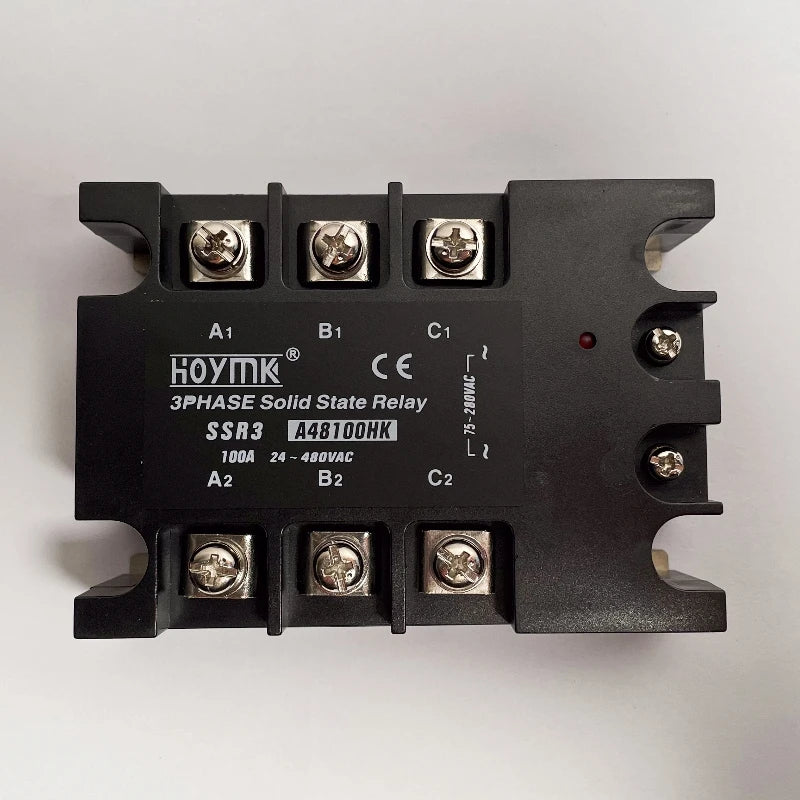 3 Phase Solid State Relay AC to AC 75-280V Input 24-480V Load 110 Volt Power Rele 220V 230V Voltage Control Relay 10-100A