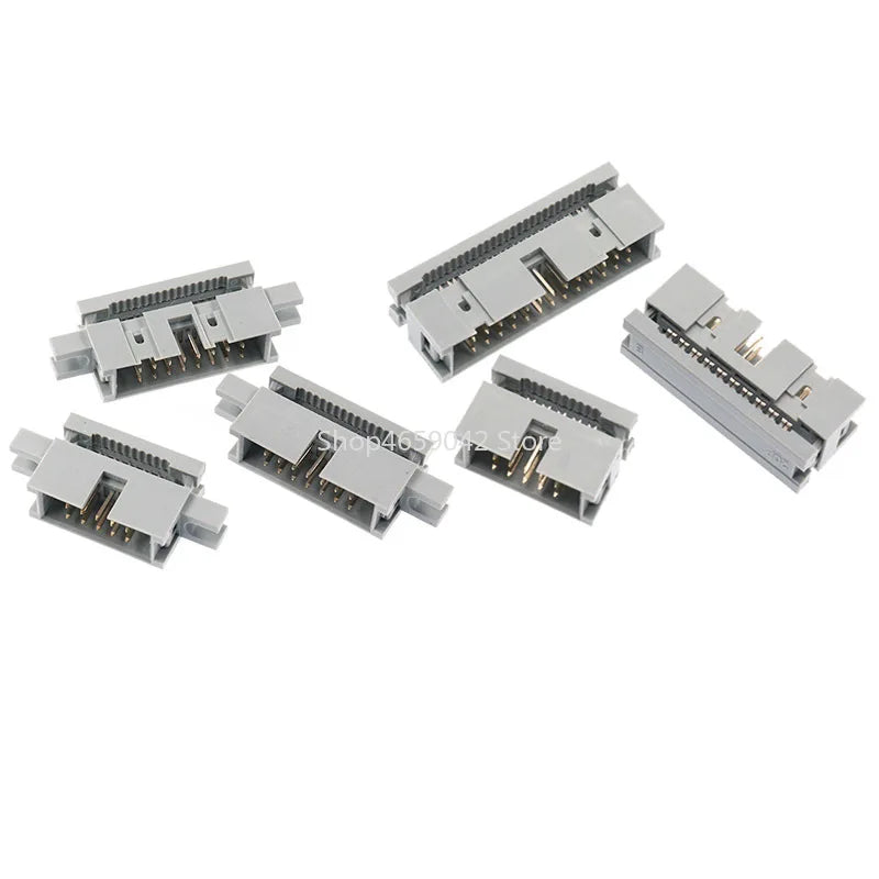 5pcs 2.54MM IDC Type Box Header Male Headers 10/14/16/18/20/30/34/40/50 PIN Connector for 1.27mm Pitch Flat Cable