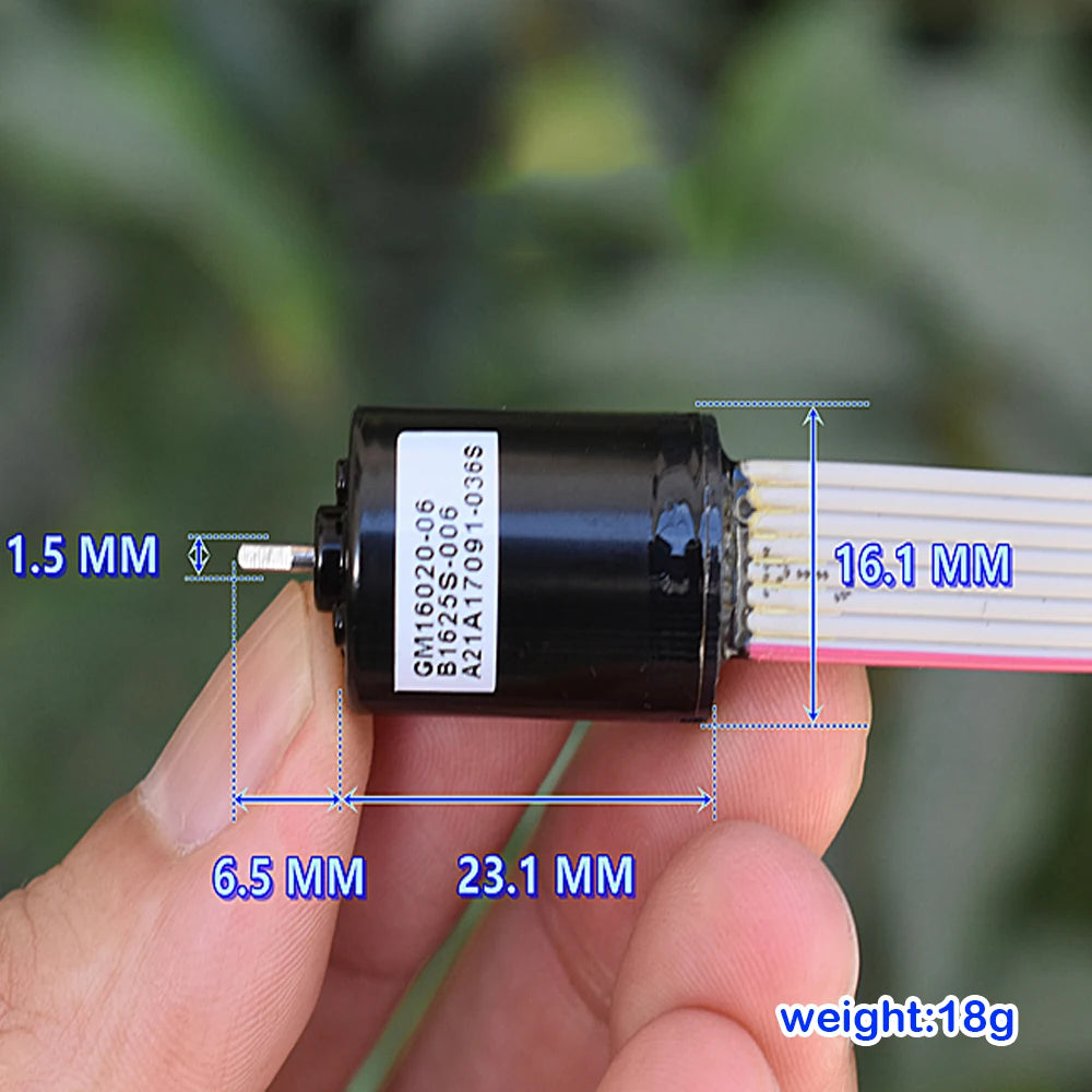 Mini 1623 16mm*23mm Brushless Motor Micro BLDC NdFeB Strong Magnetic High Speed Mute Motor Three Phase Eight Wire with Hall