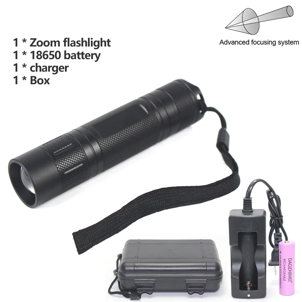 Rechargeable IR 940NM & 850NM LED Infrared Flashlight Zoomable Tactical Torch for Coyote Hog Predator Hunting Infrared Radiation