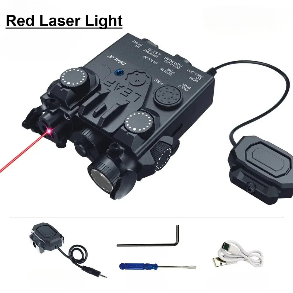 2026 NEW DBAL-A2 Red Green Laser & White LED Flashlight Aiming Indicator Fit 20mm Rail For Outdoor Sport Toy Accessory