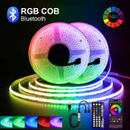 5V RGB COB LED Strip 576LEDs/m Bluetooh App IR Remote Control USB RGB LED Strip Flexible Tape for TV Backlight Room Decoration