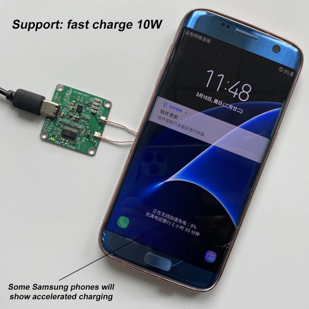 TYPE-C 20W High Power Fast Charging Wireless Charger Transmitter Module Partition 0-10MM