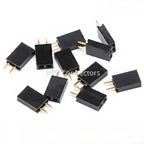 10Pcs2.54mm Pitch Single Row Female Pin Header Socket 2~40P PCB Board Connector Strip Gold Plated Pinheader Terminal for Arduino