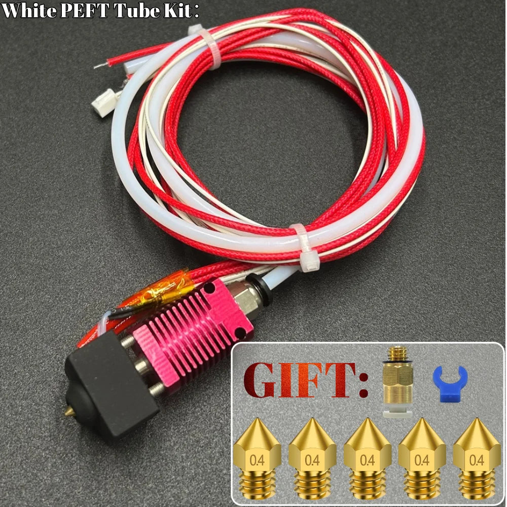 Ender-3/Ender-V2/CR10 Hotend Kit MK8 J-Head 0.4mm Nozzle With Heater Thermistor For Ender-3/V2/ CR10 3D Printer Parts DIY KIT