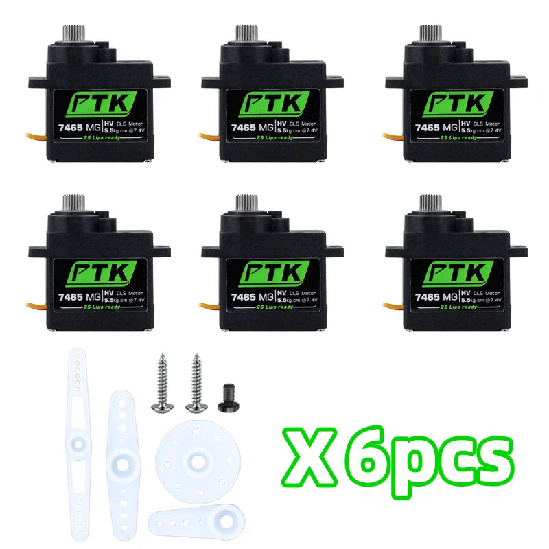 PTK 7465W MG Waterproof servo Metal gear 9g micro servo 5mm 180° robotic model aircraft fixed wing digital servo