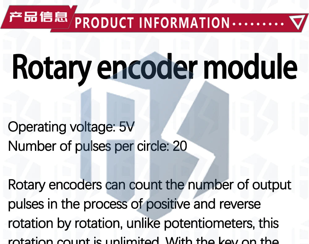 KY‑040 / RV09 / EC11 360° Rotary Encoder Module, Rotary Potentiometer with Knob for Arduino
