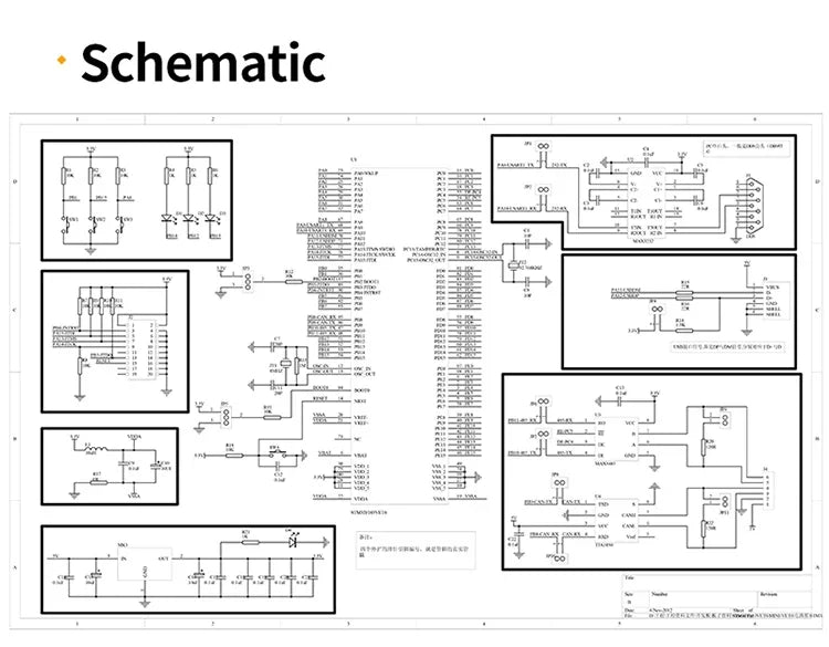 STM32 board CAN RS485 STM32F103VET6 minimum system MCU learning