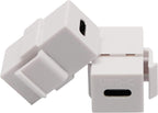 USB C Keystone Jack Inserts Adapter USB 3.1 Type-C Female to Female Insert Socket Coupler Connector for Wall Plate Outlet Panel