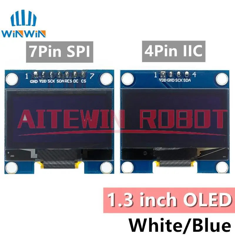 1PCS/5PCS 1.3 inch OLED module SPI/IIC Communicate white/blue color 128X64 1.3 inch OLED LCD LED Display Module 1.3" OLED module