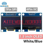 1PCS/5PCS 1.3 inch OLED module SPI/IIC Communicate white/blue color 128X64 1.3 inch OLED LCD LED Display Module 1.3" OLED module