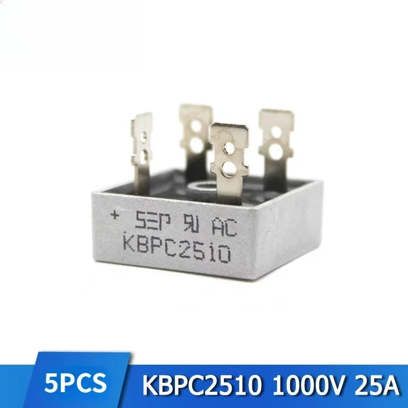 5PCS Diode Bridge Rectifier KBPC2510 KBPC3510 KBPC1510 KBPC5010 KBPC1010 GBJ1510 GBJ2510 GBJ3510 GBU1510 GBU3510 Rectifier Diode