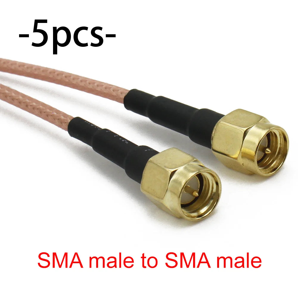 RG316 SMA to SMA / RP-SMA RF Coaxial Cable Male Plug Female Jack Connector Jumper Pigtail Antenna Extension Wire WiFi FPV Radio