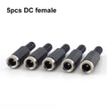 5pcs 10pcs DC female male Power Plug 5.5mm x 2.1mm Male  Female Jack Socket Adapter Connectors Set For DIY Projects Connector