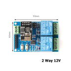 ESP8266 ESP-01 WiFi Relay 1 2 4 Way Channel 5V 12V Things Smart Home Remote Control Switch ESP01 Wireless Module Phone APP