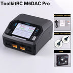 ToolkitRC M6DAC PRO V2 Dual Channel Smart Lipo Battery Charger Discharger AC 200W DC 800W 16A for 1-6S LiHV LiPo PD65W FPV Drone