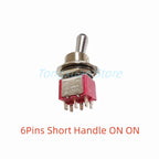 1pc SH T8013-Z1 12mm ON-OFF-ON SPDT DPDT 3/6Pin 2/3Position Maintained Toggle Switch Large Long Handle 3A 250VAC/5A 125VAC