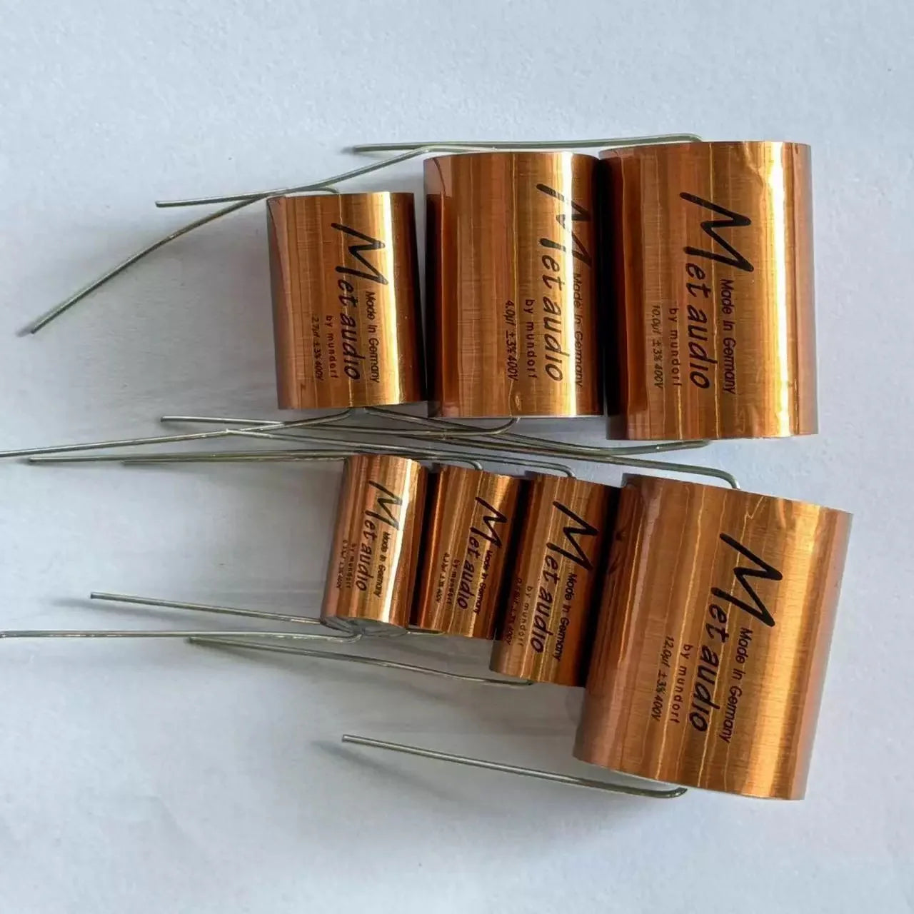Golden high-quality metallized film power amplifier frequency divider audio capacitor stepless 0.22-22uf MKP capacitor