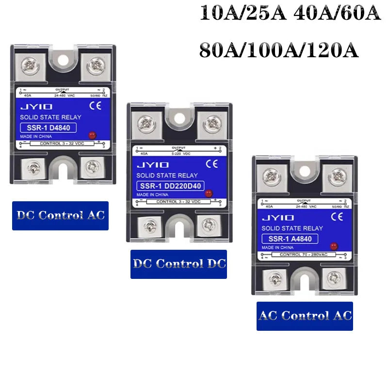 SSR-10DD 25DD 40DD 150A 200A SSR Single Phase DC Control DC Heat Sink 3-32VDC To 220VDC 600V 10A 25A 40A DD Solid State Relay