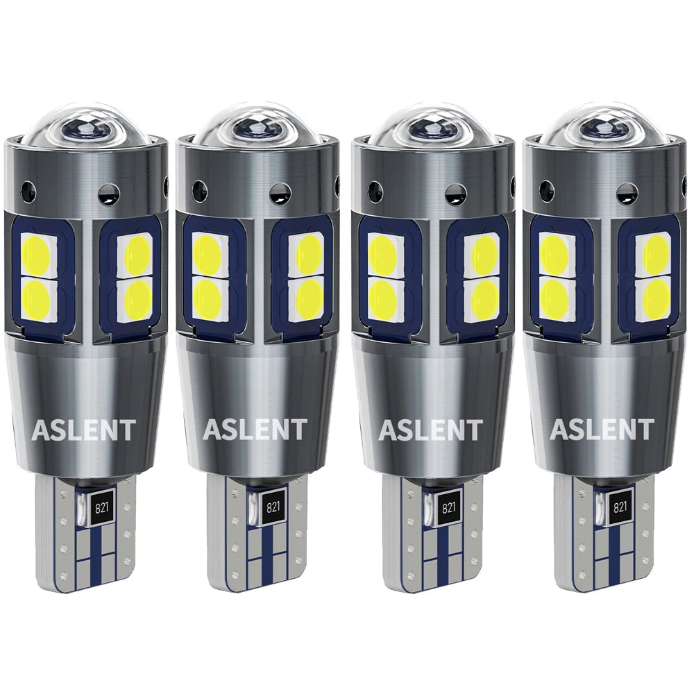2/4PCS High Quality T10 W5W 168 192 Led Tail Light 3030 10smd 12V Auto Lamp CANBUS NO Error Car Marker Parking Bulb 6000K ASLENT