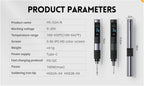 FNIRSI HS-02 Adjustable Temperature Soldering Iron DC 20V 100-450℃ Welding Solder Rework Station PD 100W Portable Repair Tool