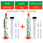 151 ° C/303.8 ° F New Solder Paste, No Need for Cleaning, Solder Repair and Maintenance, Lead-Free Solder Paste Flux, 10g/35g/55