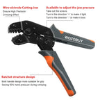 VK-58B Crimping Tool Ratchet Wire Crimping Pliers for JST Dupont Terminals SATA Pin Crimping AWG 24-16 0.25-1.5mm² Spring Loaded