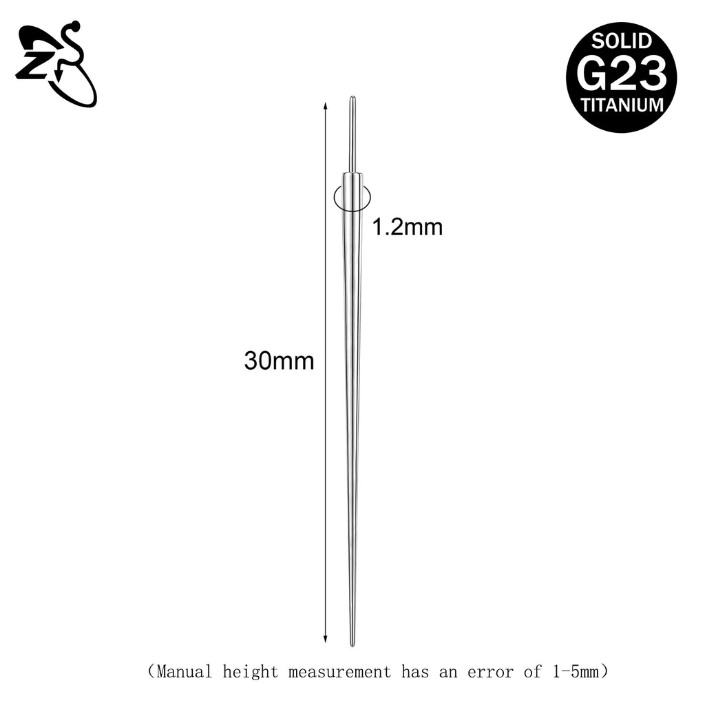 ZS 1 Piece G23 Titanium Curved Taper Insertion Pin Tool Internal Thread Piercing Kit For Tragus Helix Lip Nose Piercing Jewelry