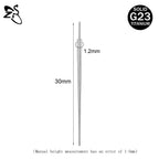 ZS 1 Piece G23 Titanium Curved Taper Insertion Pin Tool Internal Thread Piercing Kit For Tragus Helix Lip Nose Piercing Jewelry