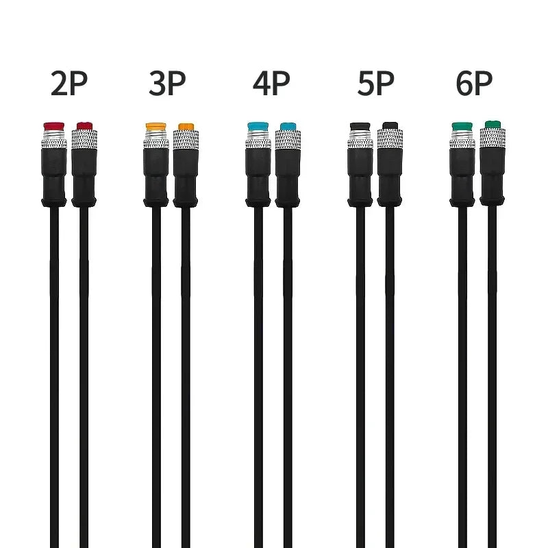 5/20PCS M9 Waterproof Connector 2/3/4/5/6Pin Aviation Plug Male And Female Docking Cable Electric Vehicle Lamp With Cable 20CM