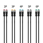 5/20PCS M9 Waterproof Connector 2/3/4/5/6Pin Aviation Plug Male And Female Docking Cable Electric Vehicle Lamp With Cable 20CM