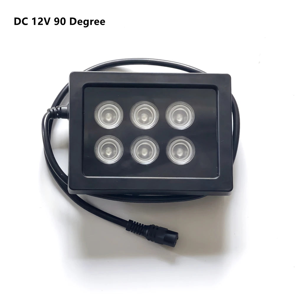 Outdoor CCTV Lamps DC12V Waterproof 6Pcs LEDS IR Illuminator Array Infrared Lights 850nm IR Night Vision Black Color