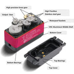RDS51150 Metal Gear Digital Servo 150KG Robotic Servo Motor 12V 180/270 Degree Ip66 Double-Shaft U Mounting Bracket for RC Cars