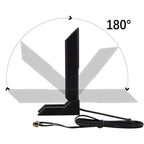Tri-Band WiFi 6E Antenna 12dBi RP-SMA Magnetic Base for ASUS ROG GIGABYTE Gaming Motherboard 2.4/5.8/6GHz