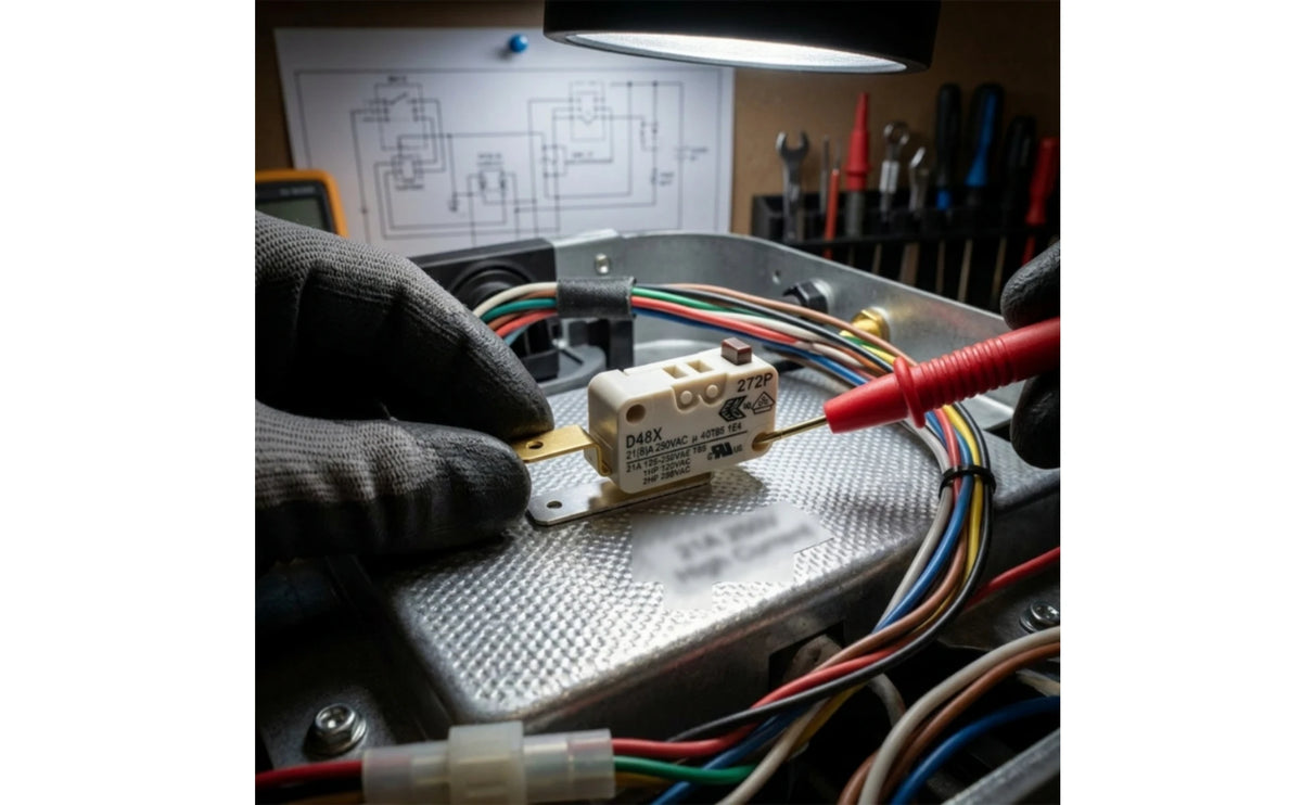 Microswitch with Actuator Compact Rectangular Microswitch Limit Switch Snap Action Mechanical for Technicians, Control Panels