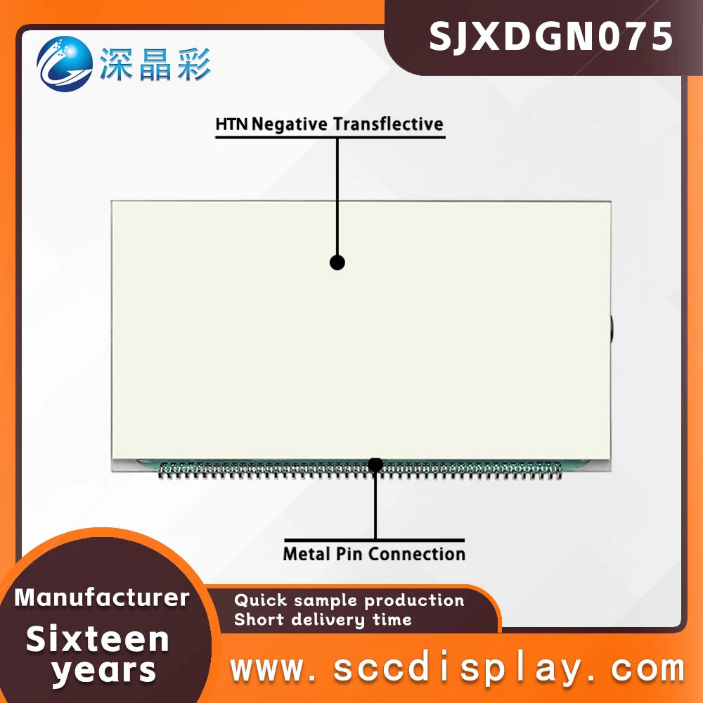 Wholesale Customization SJXDGN075 Wide Temperature Digital Display LCD Screen HTN Anti Glare Segment Code Screen for Motorcycles